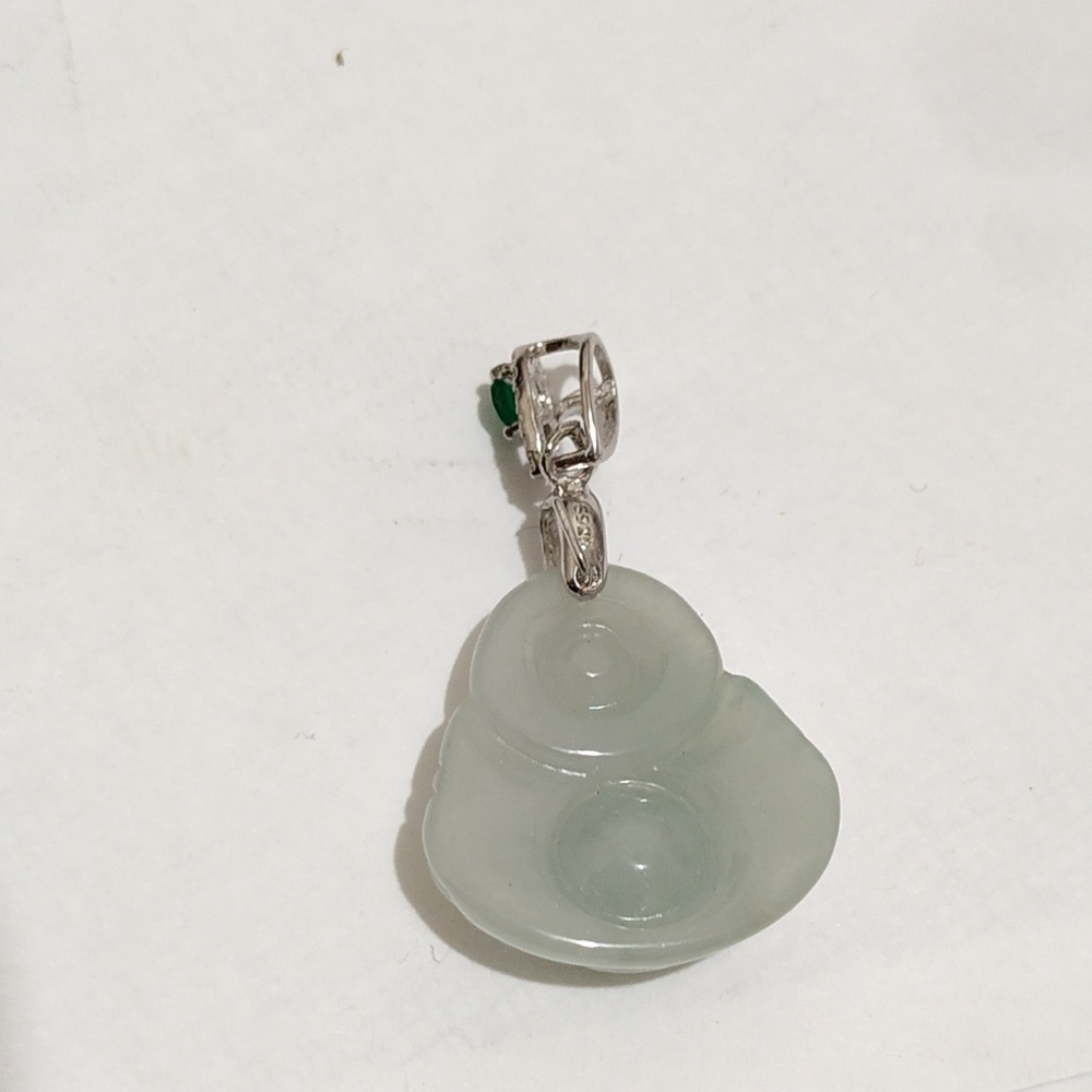 Authentic Type A Real Lucky Green Jade Pendant - image 2